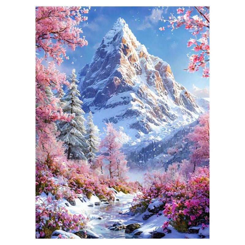Christmas Snow Scene Cottage Hot Selling 5D Handmade Diamond Painting, Round Diamond & Full Diamond DIY Decorative Painting Manufacturer Wholesale